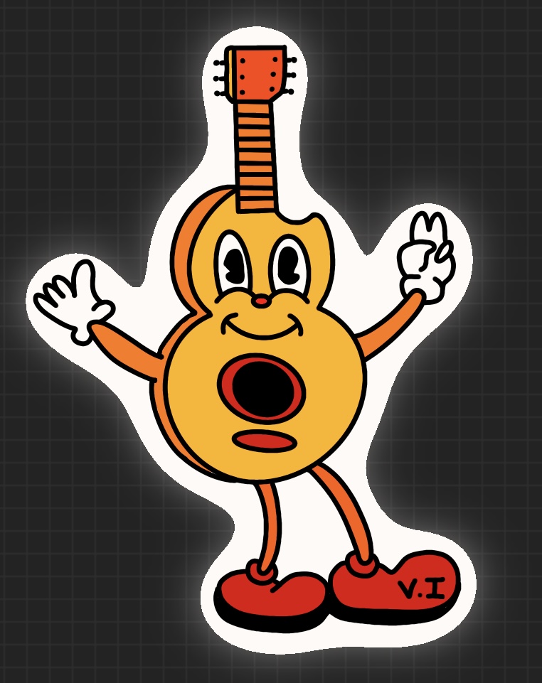 Image du produit Sticker Guitare - Sticker guitare pour les passionnés de musique et les artistes
